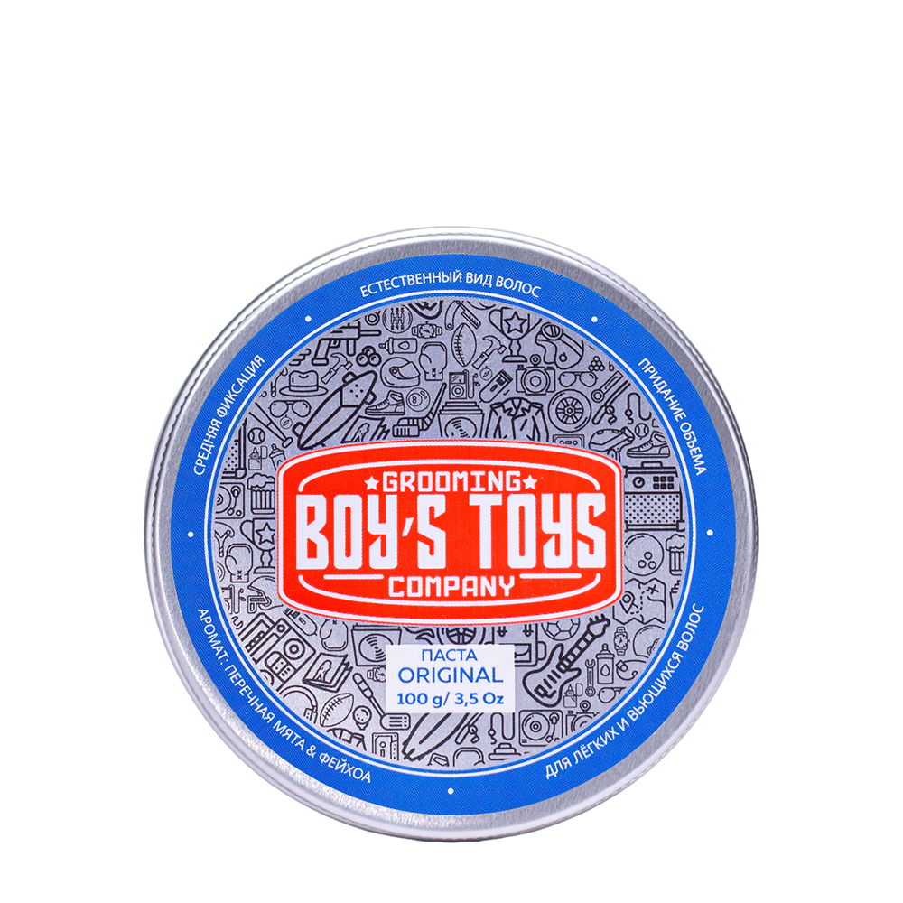 BOY’S TOYS Паста для укладки волос средней фиксации с низким уровнем блеска / Boy's Toys Original 100 мл