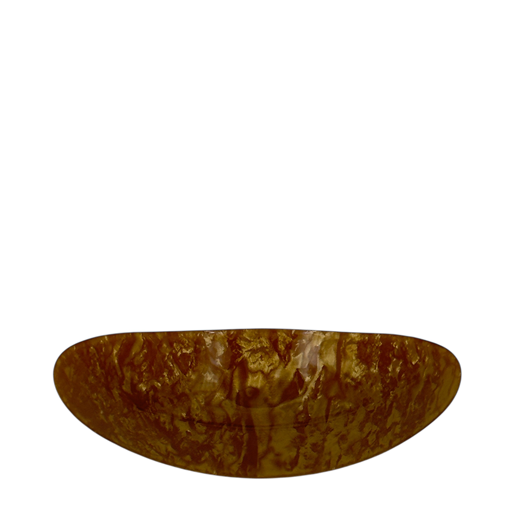 IWOU PROFESSIONAL Заколка - автомат Минерал овальная янтарная 4*10см, фото 1