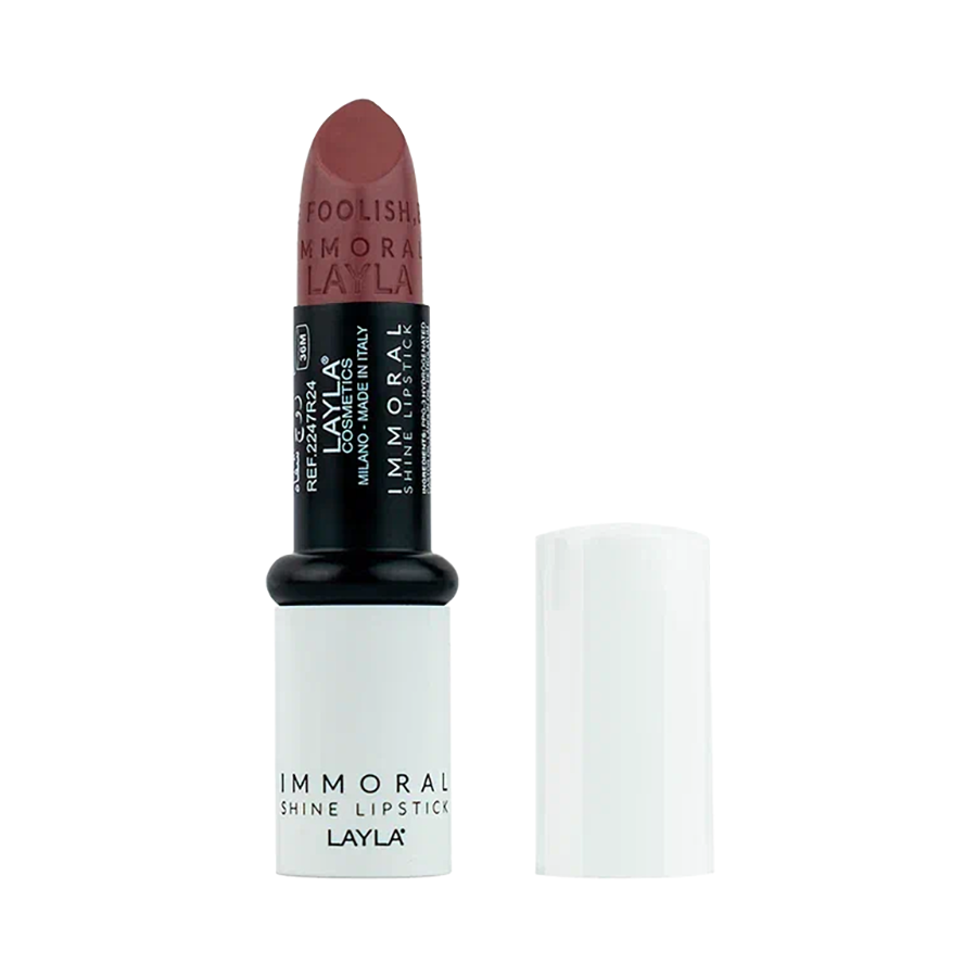 LAYLA COSMETICS Помада блестящая для губ, №7 / IMMORAL SHINE LIPSTICK ONE WISH POOL NIGHT 4 гр, фото 2