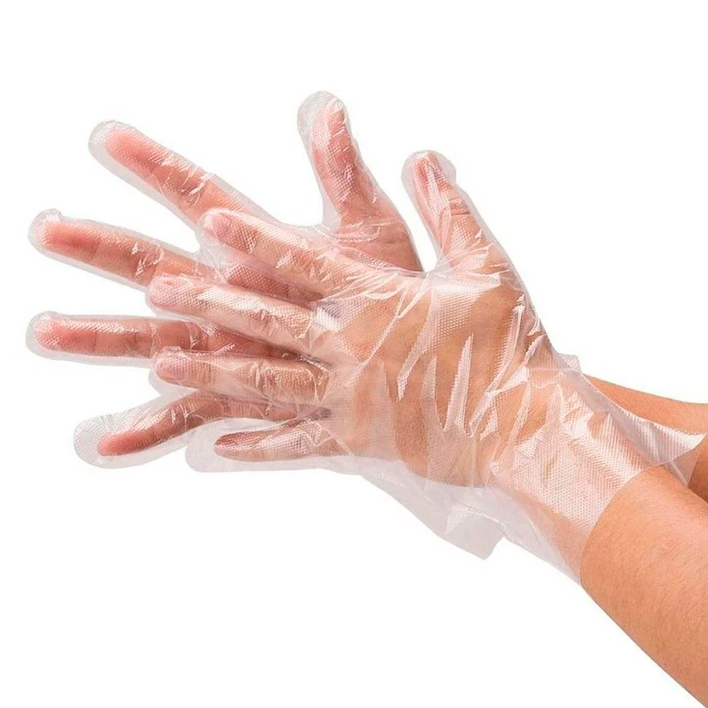 ЧИСТОВЬЕ Перчатки п/э M прозрачные 100 шт 100шт одноразовые пластиковые перчатки прозрачные барбекю экологически чистые пищевые перчатки кухонные аксессуары