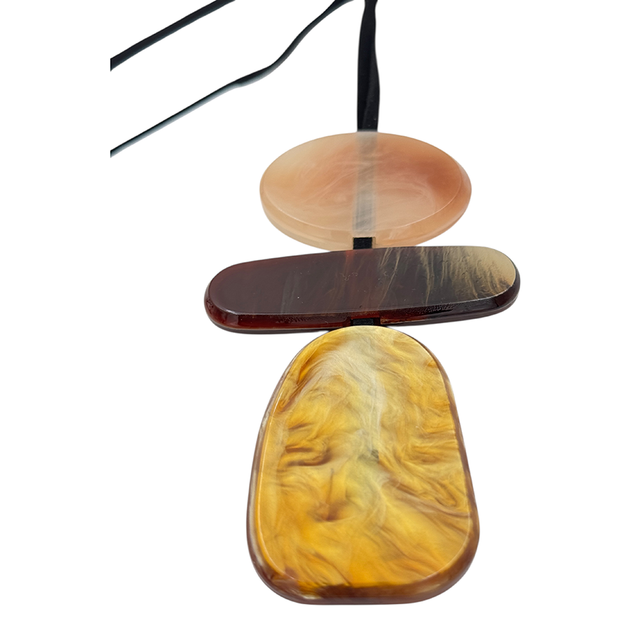 IWOU PROFESSIONAL Подвеска Три фигуры коричнево-золотистые, фото 2