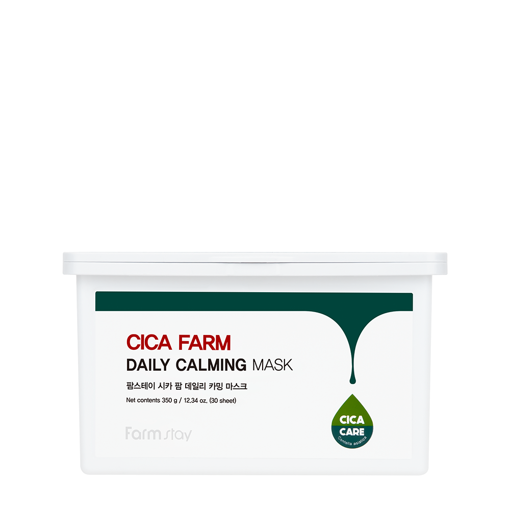 

FARMSTAY Маска тканевая успокаивающая для лица с центеллой / Cica Farm Daily Calming Mask 30 шт