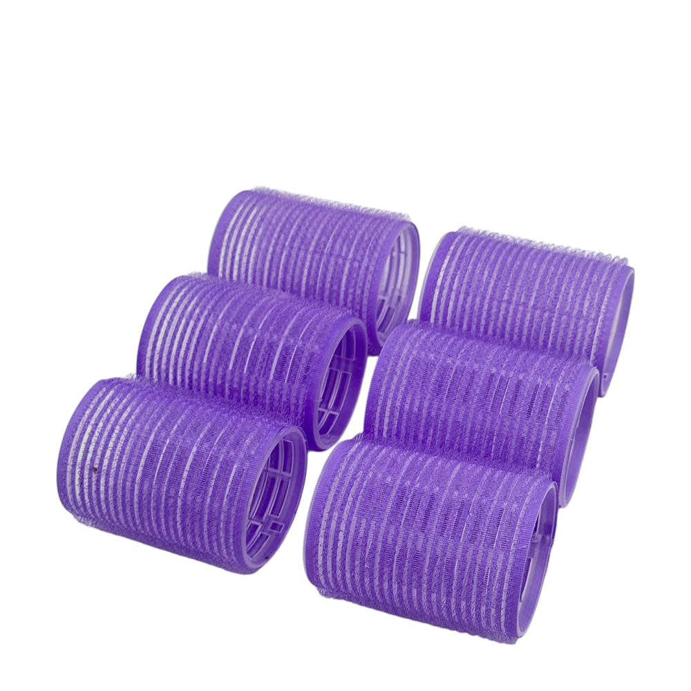 IWOU PROFESSIONAL Бигуди-липучки сиреневые 40мм/60мм 6 шт/уп, фото 1