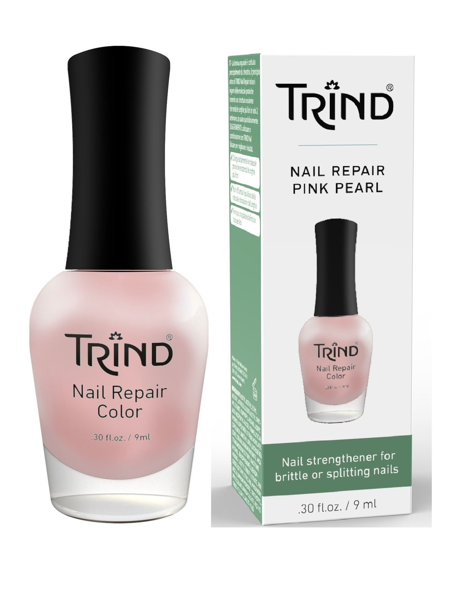 TRIND Укрепитель для ногтей розовый перламутр / Nail Repair Pink Pearl 9 мл trind укрепитель ногтей  ной перламутровый
