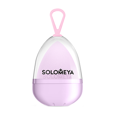 SOLOMEYA Спонж косметический для макияжа меняющий цвет, фиолетовый-розовый / Color Changing blending sponge Purple-pink, фото 1