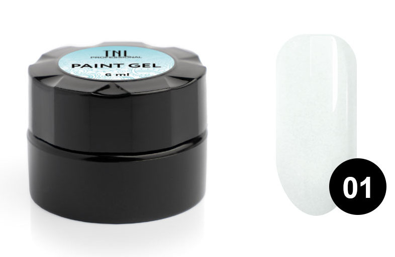 TNL Professional Гель-краска для дизайна ногтей, 01 белая 6 мл, фото 1