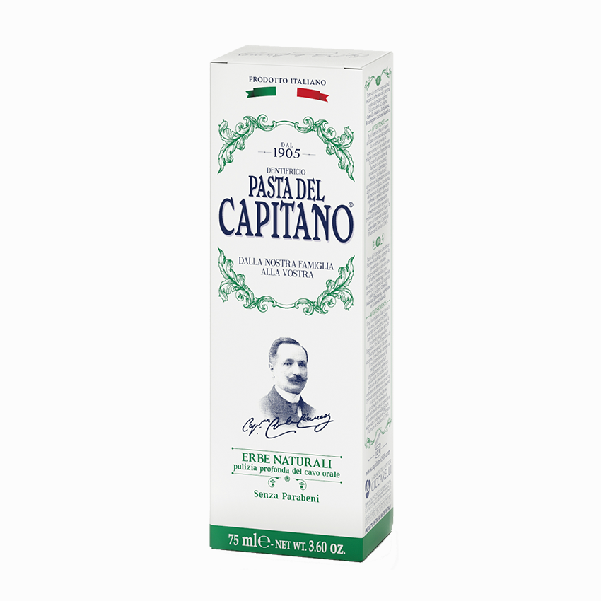 PASTA DEL CAPITANO Паста зубная Натуральные травы / 1905 Natural Herbs 75 мл, фото 2