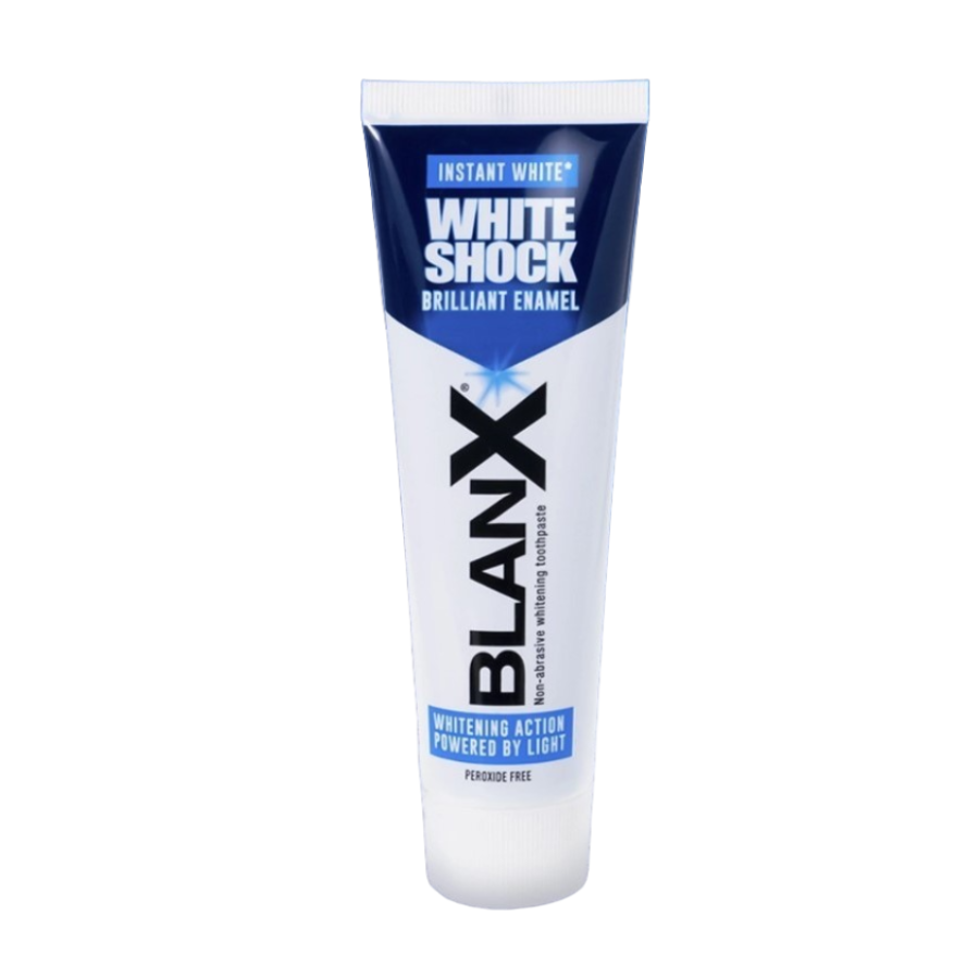 BLANX Паста зубная отбеливающая / White Shock Crystal White 75 мл ополаскиватель для рта blanx white shock 500 мл