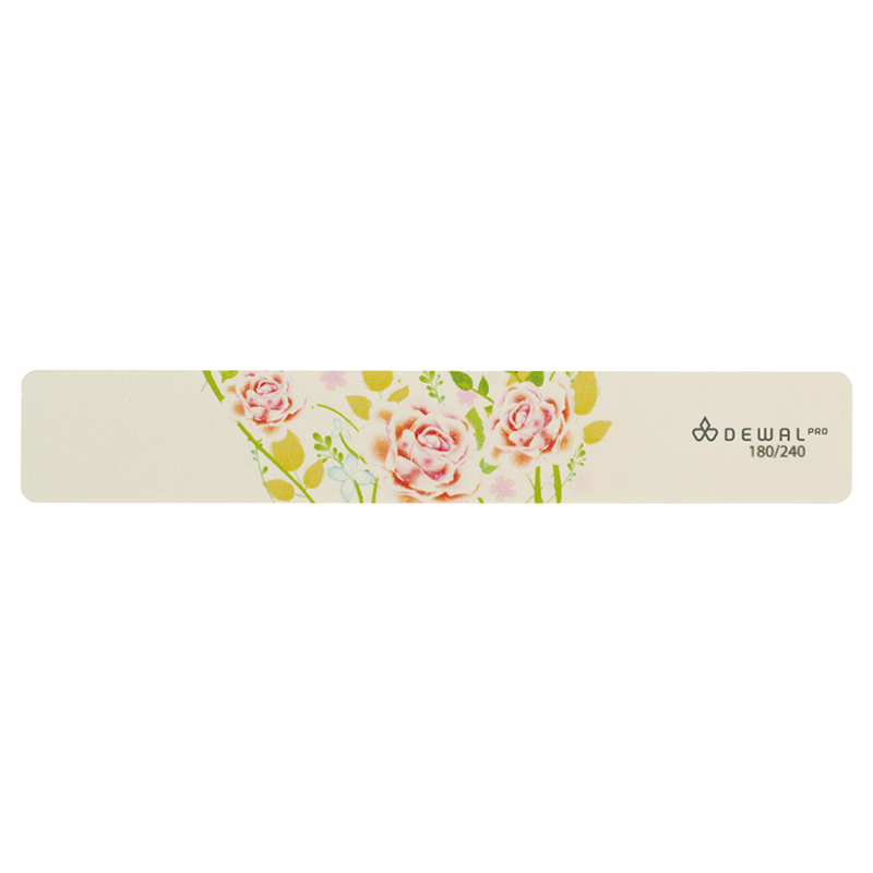 DEWAL PROFESSIONAL Пилка для ногтей Design Edition, широкая 180/240 18 см золотые кристаллы для окрашенных волос design color care gocce d oro