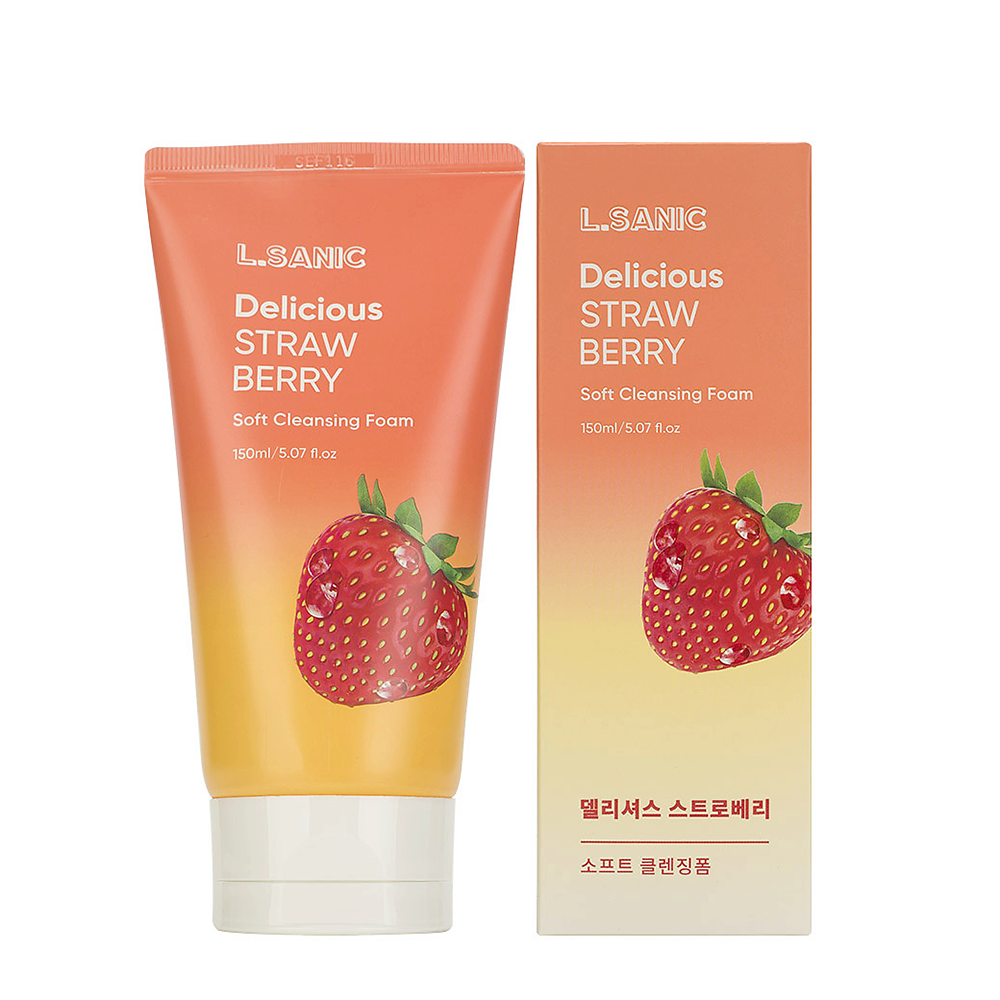 L.SANIC Пенка для умывания очищающая с экстрактом клубники / L.Sanic 150 мл, фото 2