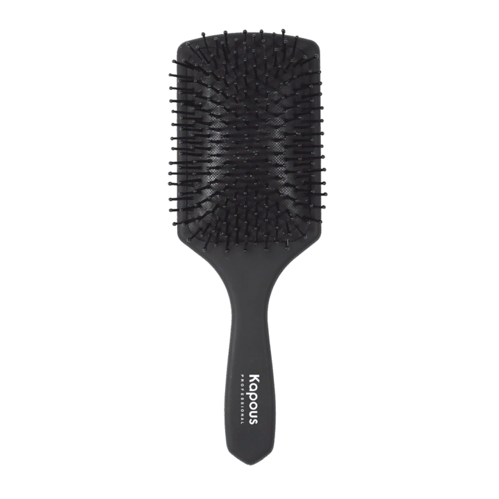 KAPOUS Щетка широкая для волос Лопата с покрытием Soft Touch curaprox щетка зубная soft d 0 15 мм cs1560