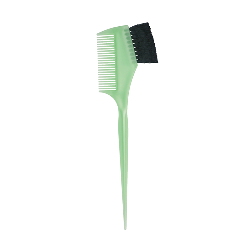 DEWAL PROFESSIONAL Кисть для окрашивания с расческой, узкая зеленая, с черной волнистой щетиной 55 мм аптека хилфен щетка зубная мягкая с черной щетиной зеленая