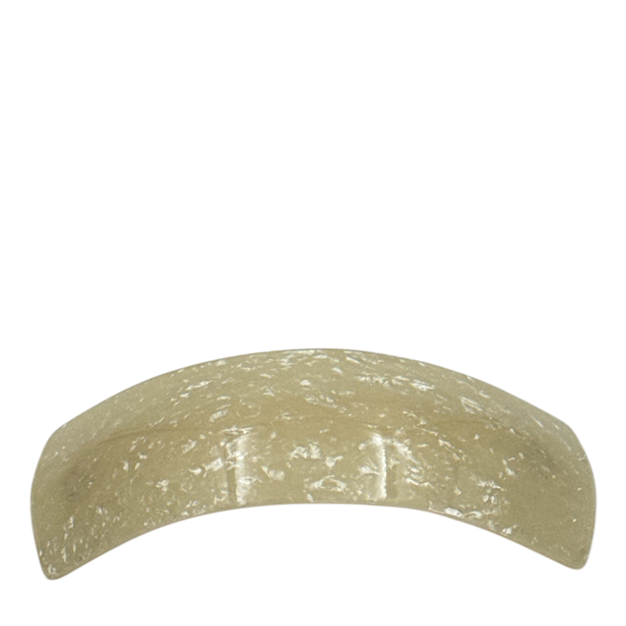 IWOU PROFESSIONAL Заколка - автомат Минерал прямоугольная слоновая кость 3*9,5см, фото 2