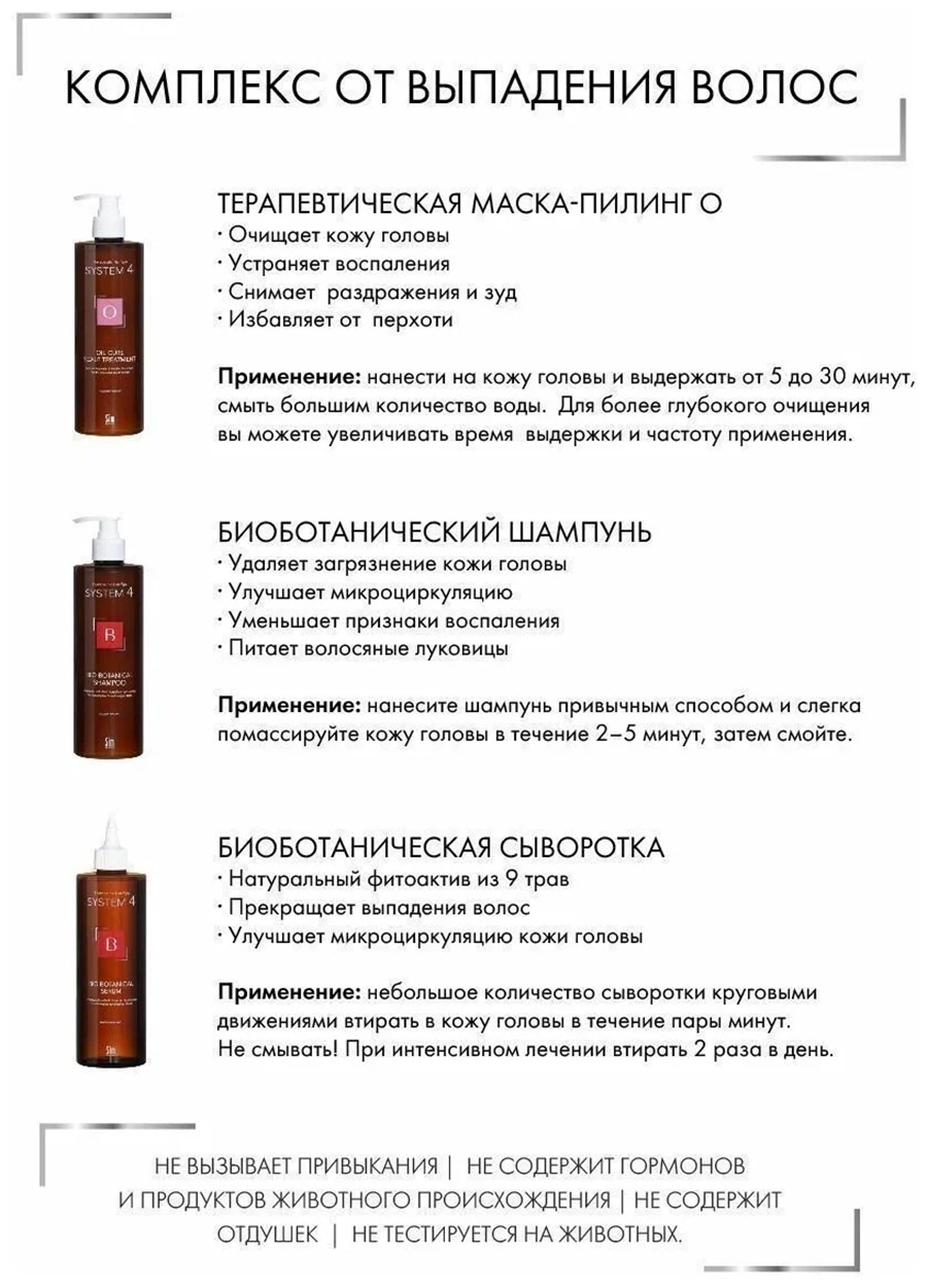 SIM SENSITIVE Комплекс от выпадения волос макси / System 4 3х500 мл, фото 2