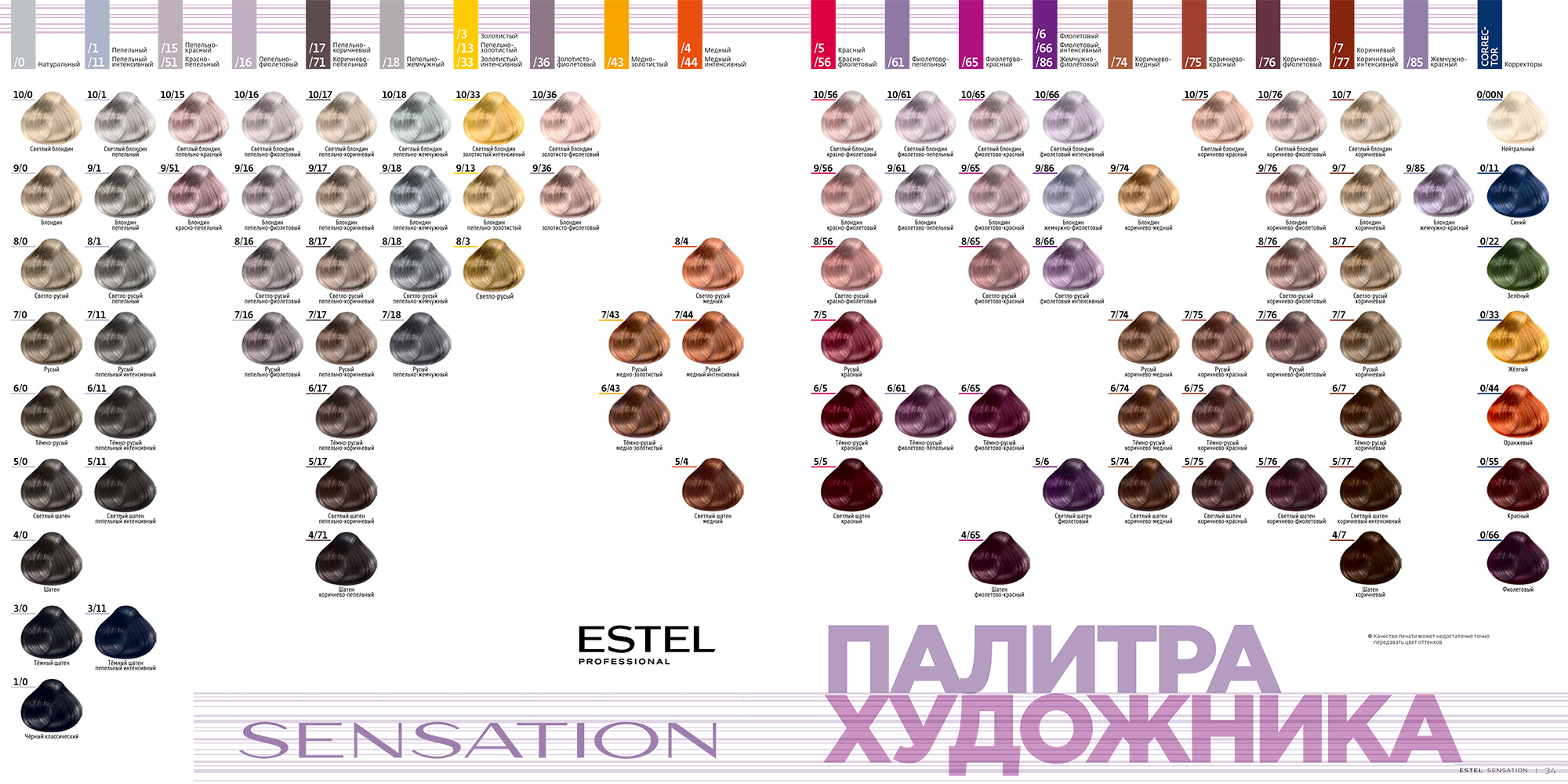 ESTEL PROFESSIONAL 9/0 краска безаммиачная для волос, блондин / Sensation De Luxe 60 мл, фото 6