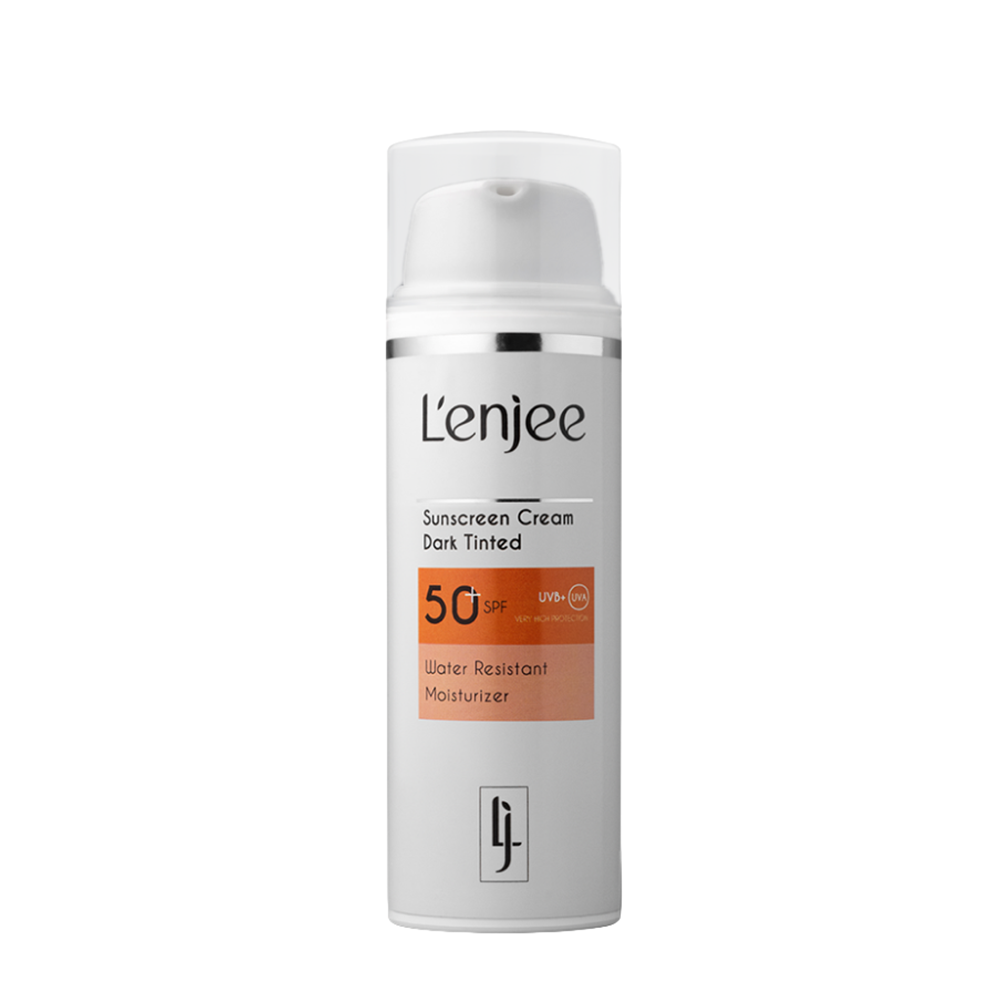 LENJEE Крем тонирующий солнцезащитный для лица SPF50, оттенок Dark / Sunscreen Cream Dark Tinted 50 мл, фото 1