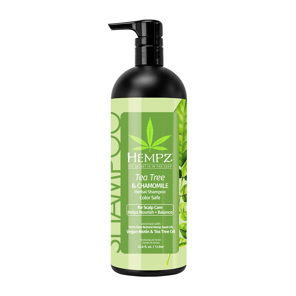 HEMPZ Шампунь Здоровые волосы чайное дерево и ромашка / Tea Tree & Chamomile Herbal Shampoo 1000 мл
