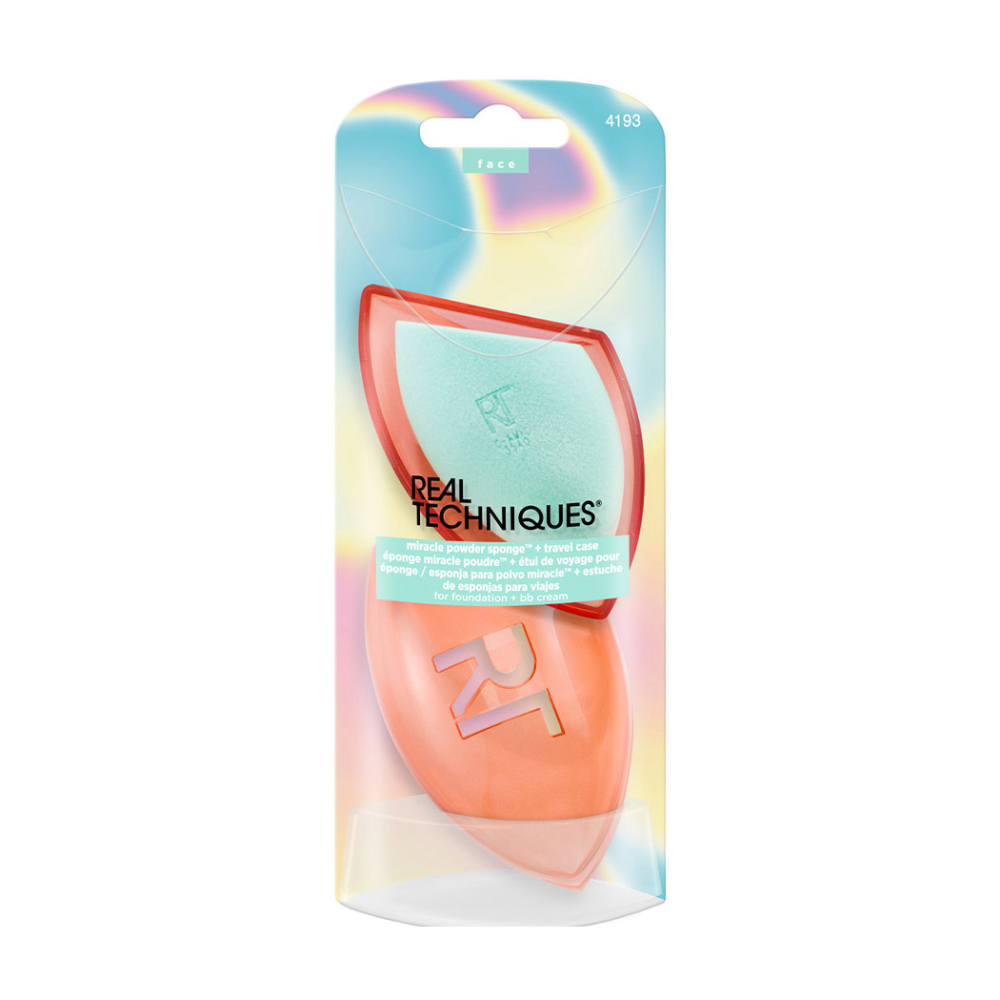 REAL TECHNIQUES Спонж для пудры с футляром для хранения / Real Techniques Summer Haze Miracle Powder Sponge + Case, фото 6