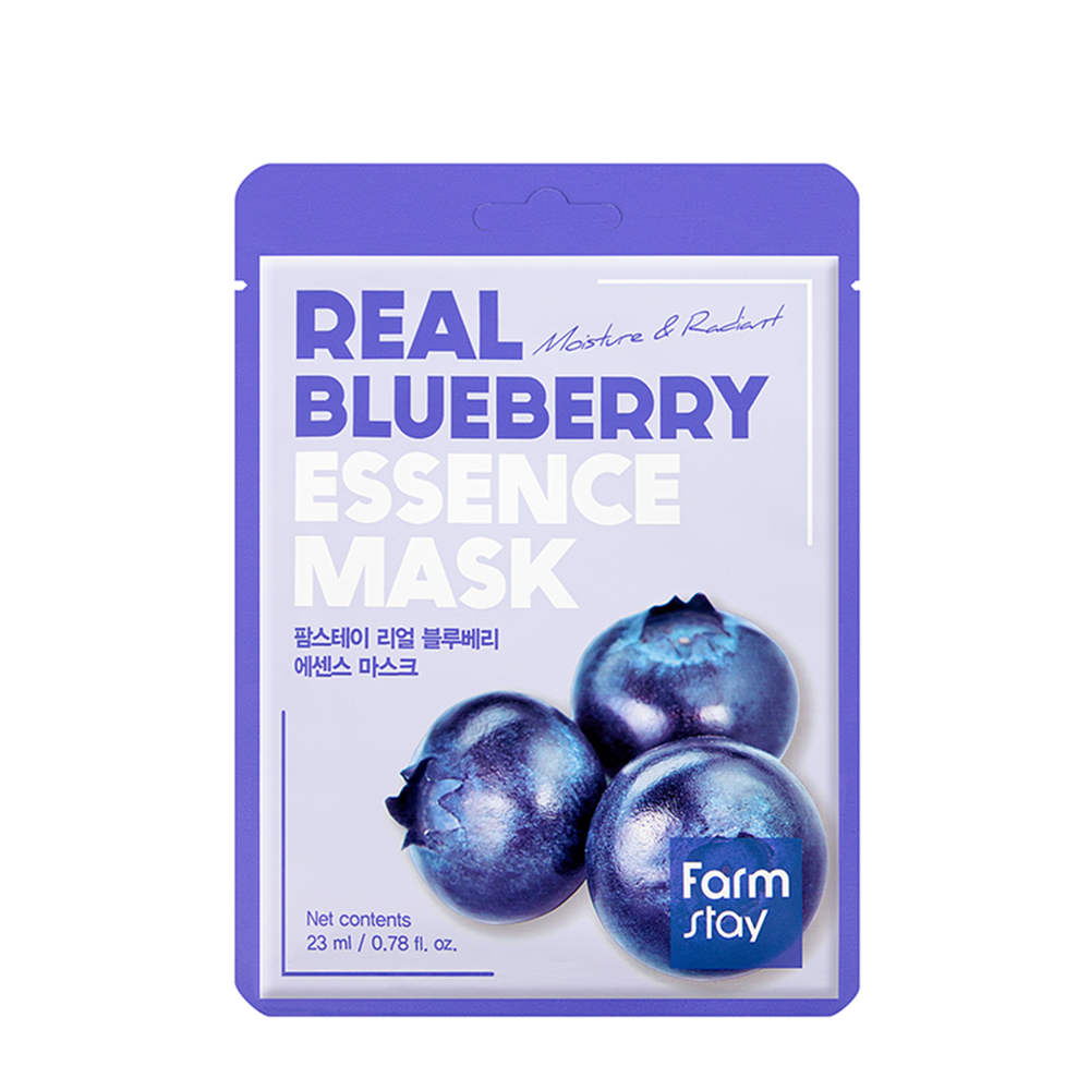 FARMSTAY Маска тканевая для лица с голубикой / Real Blueberry Essence Mask 23 мл, фото 1