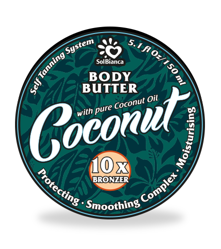 SOLBIANCA Масло твердое с маслом кокоса и бронзаторами для загара в солярии / Coconut 150 мл