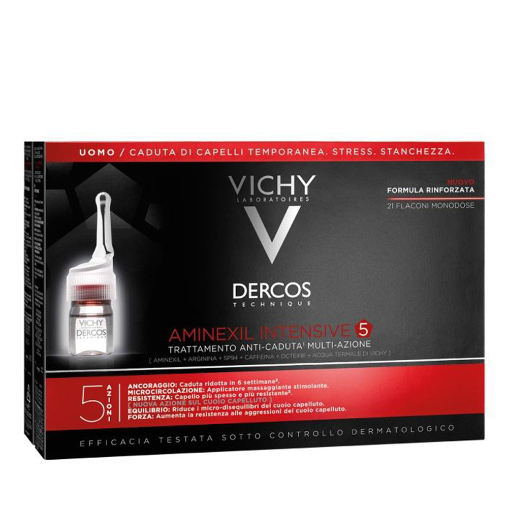 VICHY Средство против выпадения волос для мужчин / Dercos Aminexil 21 х 6 мл vichy dercos aminexil intensive 5 средство против выпадения волос для мужчин