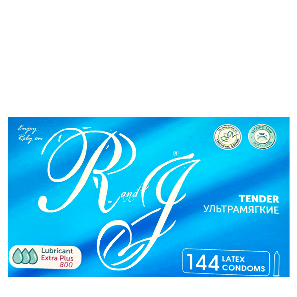 R and J Презервативы ультрамягкие, дополнительная смазка, натуральный латекс / TENDER R and J 144 шт презервативы ganzo ultra thin 12 шт