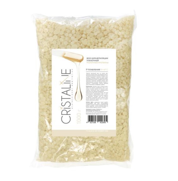 CRISTALINE Воск пленочный Молочные протеины / Cristaline 1 кг 404236П - фото 1
