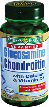 NATURES BOUNTY Глюкозамин-хондроитин плюс с кальцием и витамином Д, таблетки № 120