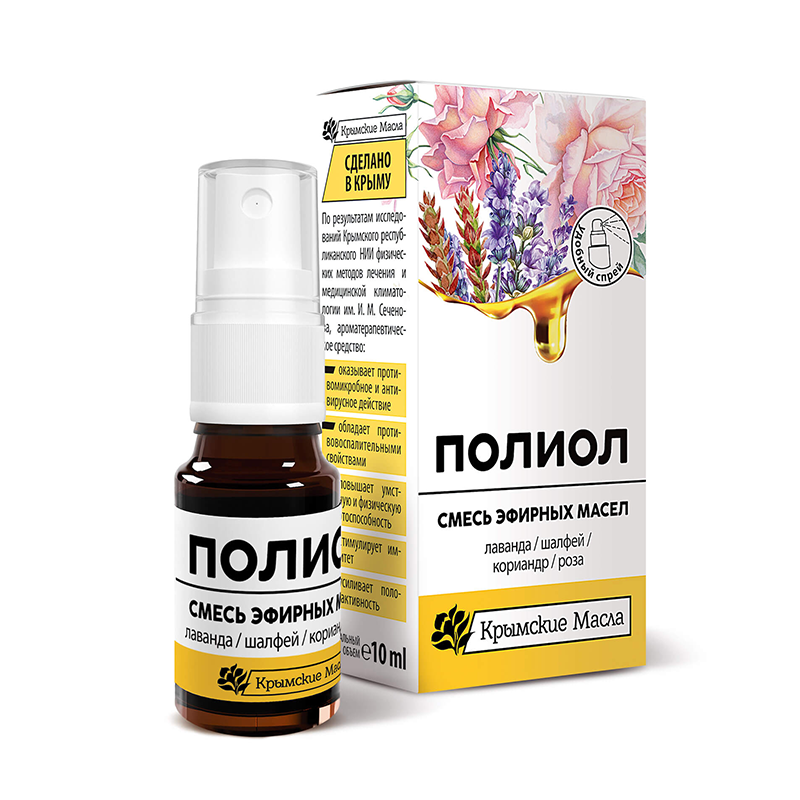 КРЫМСКИЕ МАСЛА Смесь эфирных масел, Полиол, спрей / Крымские масла 10 мл, фото 2