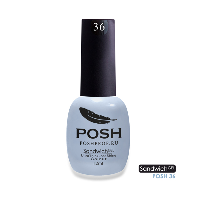 

POSH 36 гель-лак для ногтей Нет проблем (нежное небо) / SENDVICH GEL UV/LED 12 мл, Синие