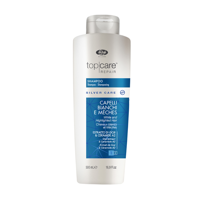 LISAP MILANO Шампунь для седых, мелированных волос / Top Care Repair Silver Care Shampoo 500 мл