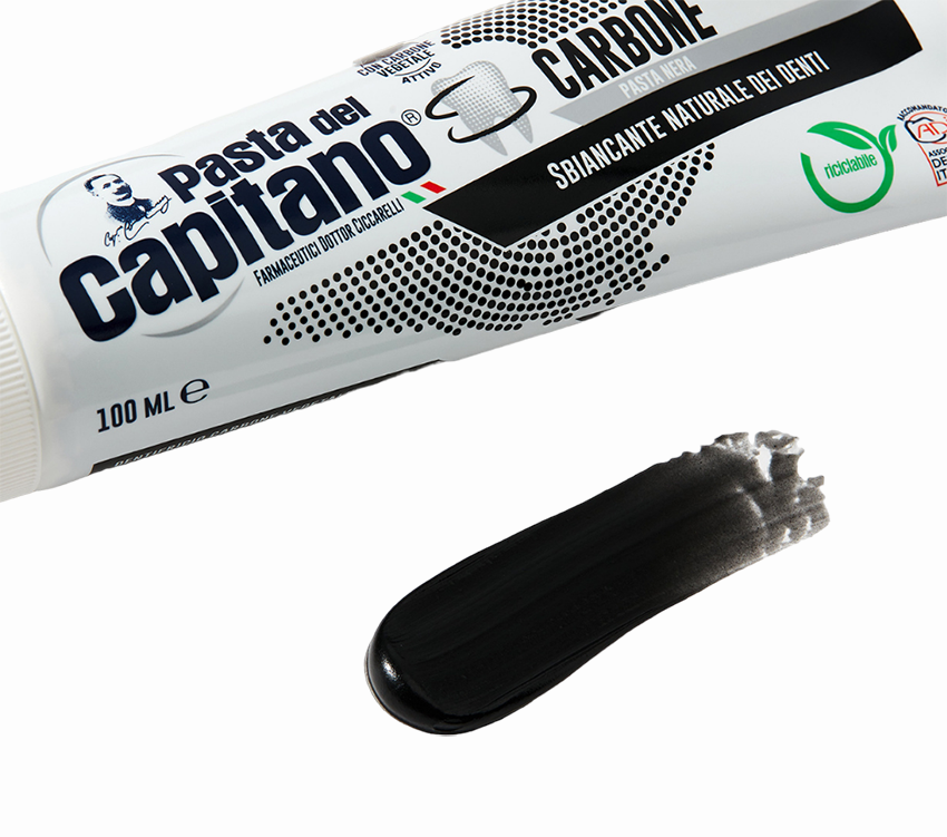 PASTA DEL CAPITANO Паста зубная Whitener Teeth With Charcoal / Отбеливающая с древесным углем 100 мл, фото 3