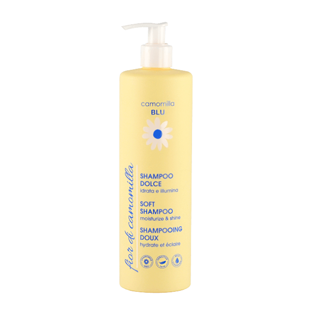 CAMOMILLA BLU Шампунь бессульфатный для волос увлажнение и блеск / Soft shampoo moisturize & shine 500 мл