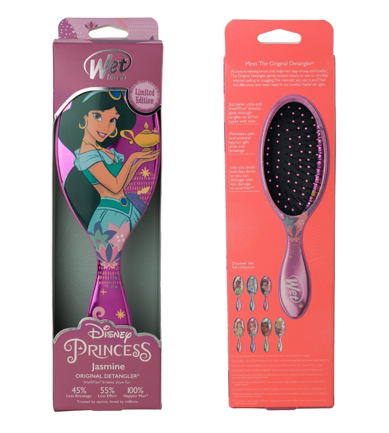 WET BRUSH Щетка для спутанных волос Дисней, Жасмин N / DISNEY PRINCESS WHOLEHEARTED JASMINE DARK PINK, фото 3