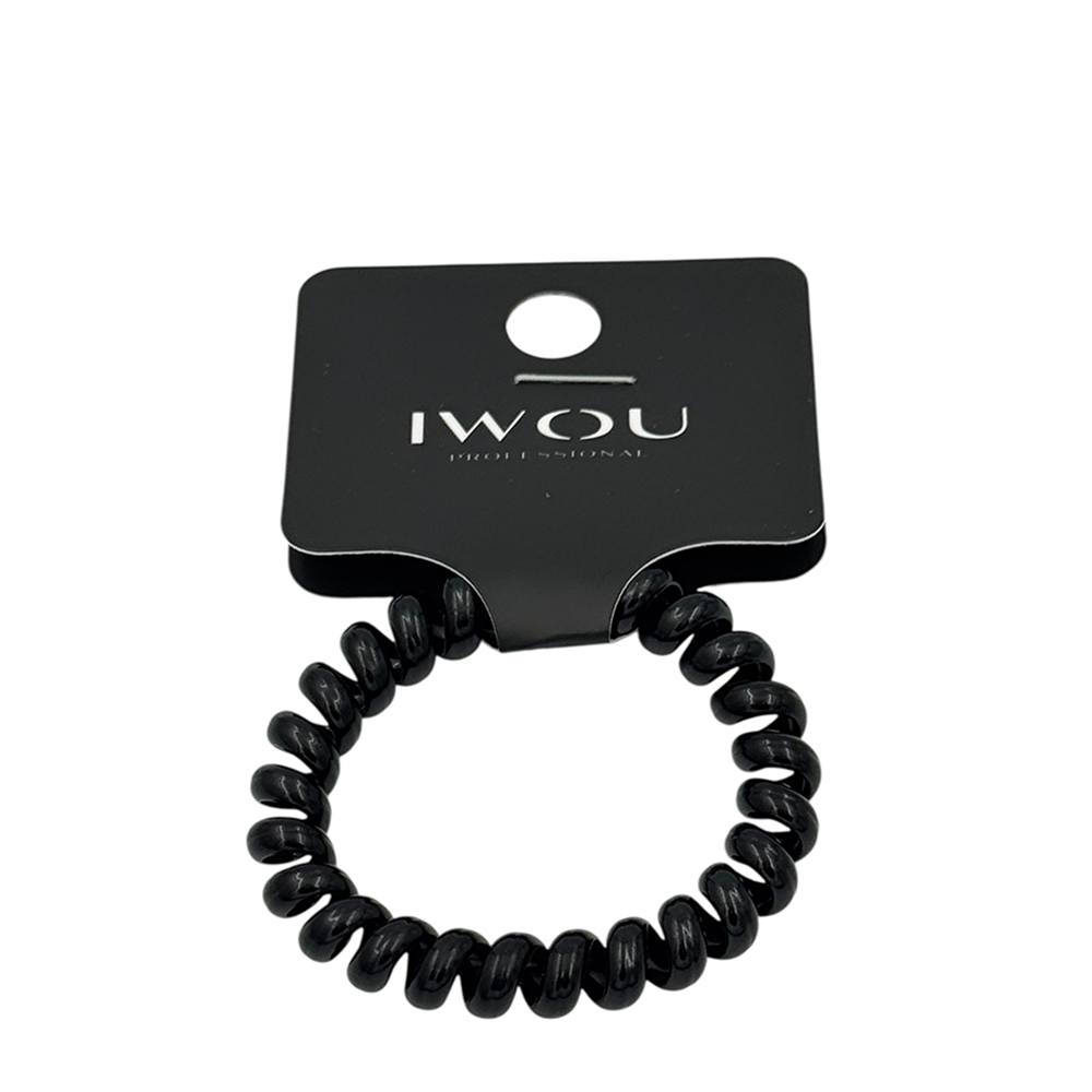 IWOU PROFESSIONAL Резинка пружинка Глянец черная 1шт, фото 1