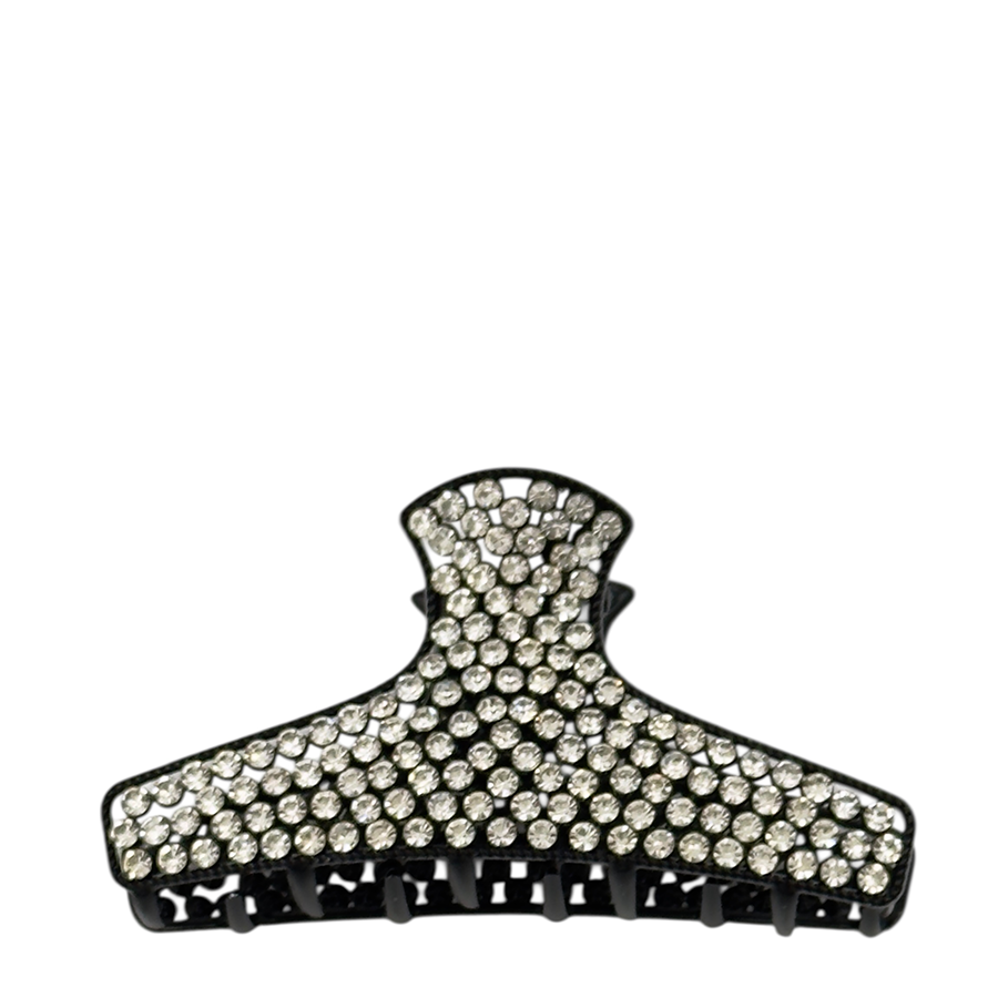 IWOU PROFESSIONAL Краб для волос Паутина из страз черная 4,5*9см, фото 2