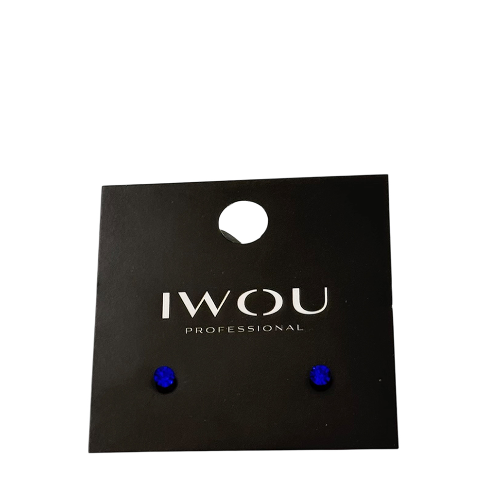 IWOU PROFESSIONAL Серьги гвоздики IWOU индиго 4мм, фото 1