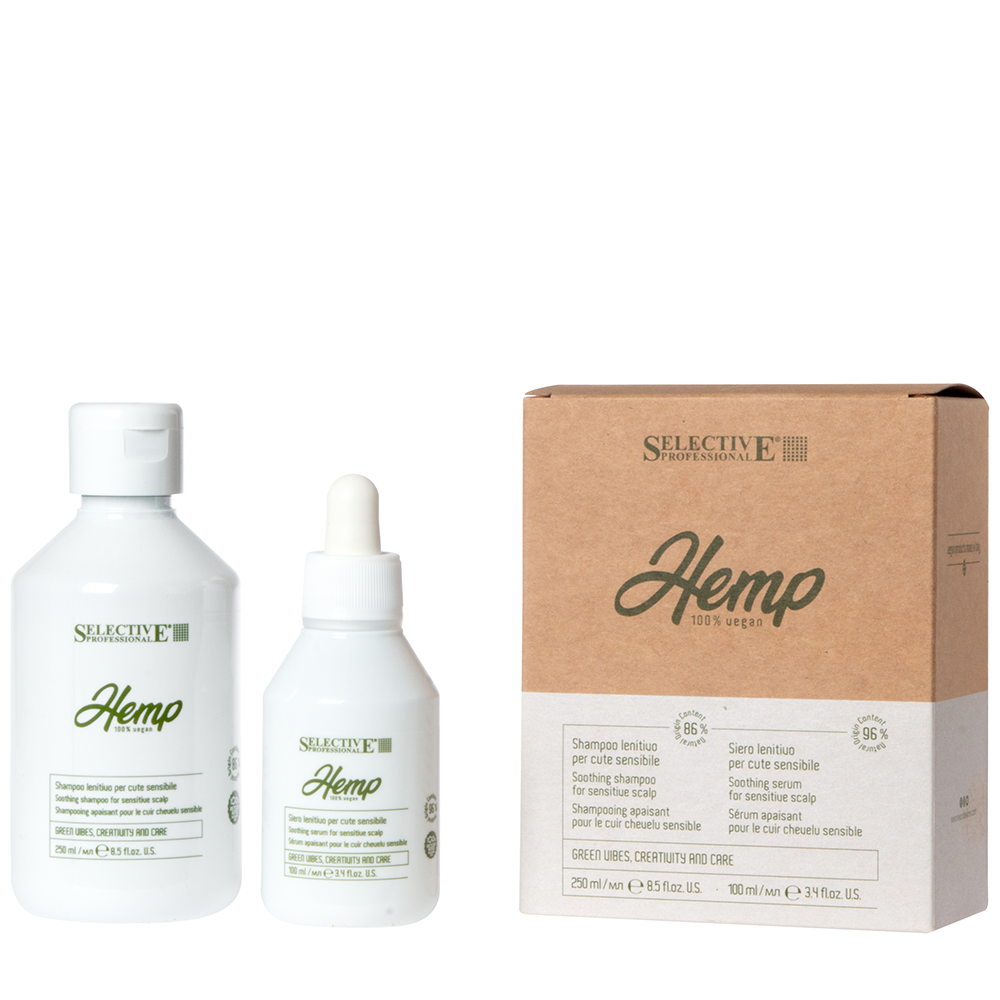 

SELECTIVE PROFESSIONAL Набор для волос (шампунь 250 мл + сыворотка 100 мл) LENITIVE HEMP
