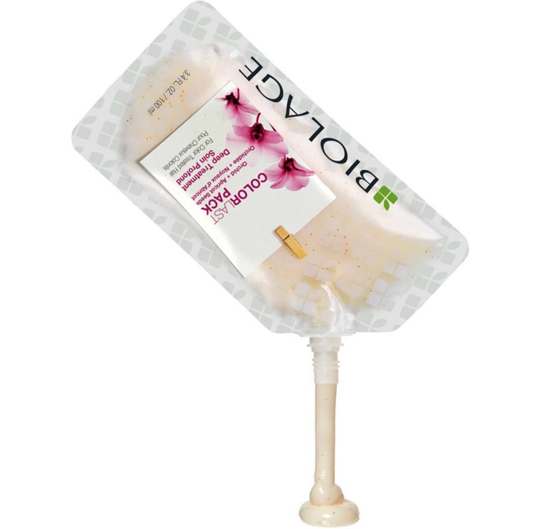 BIOLAGE Маска-концентрат с орхидей и семечками абрикоса для глубокого восстановления окрашенных волос / БИОЛАЖ КОЛОРЛАСТ 100 мл, фото 2