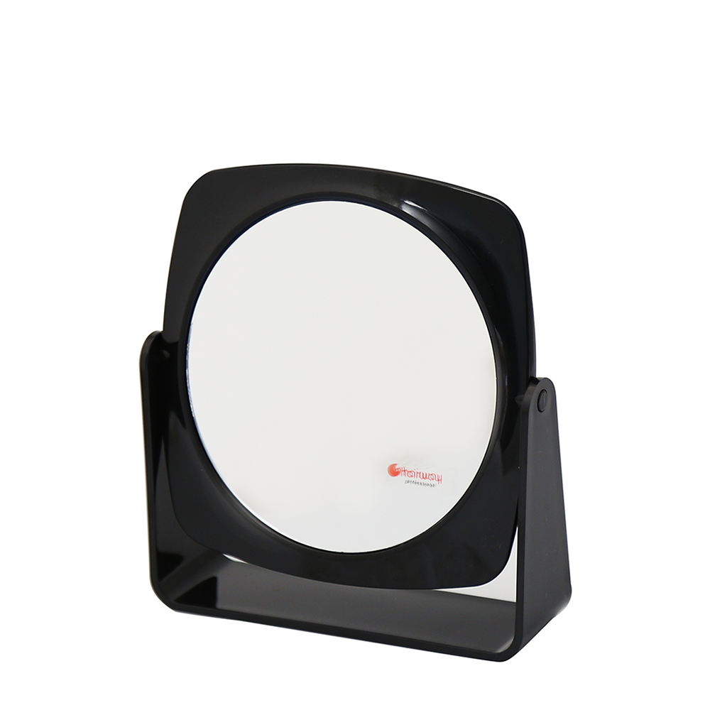 HAIRWAY Зеркало настольное, двухстороннее, черный пластик, 2-х кратное увеличение, 17х17,5 см / Hairway, фото 1