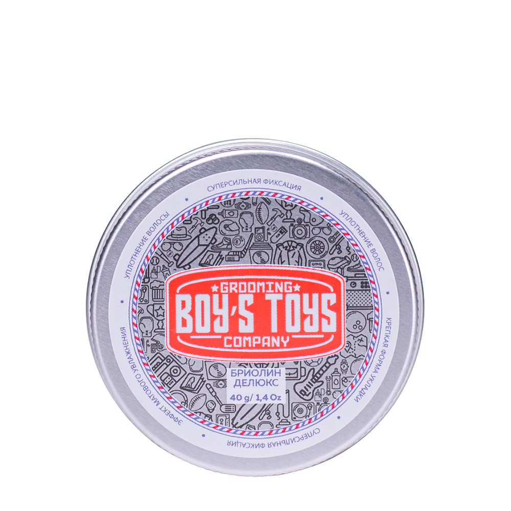 BOY’S TOYS Бриолин для укладки волос сверх сильной фиксации со средним уровнем блеска / Boy's Toys Deluxe 40 мл
