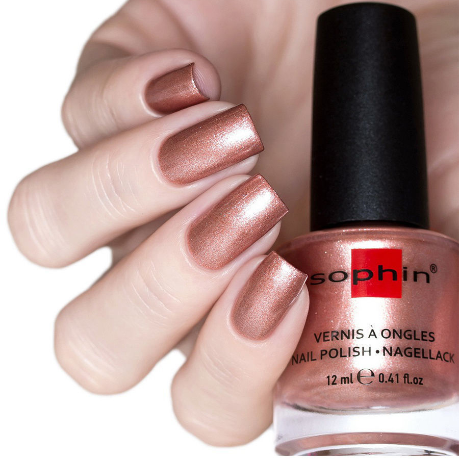 SOPHIN 0383 лак для ногтей, бронзовый металлик / Warm Harmony Collection 12 мл, фото 2