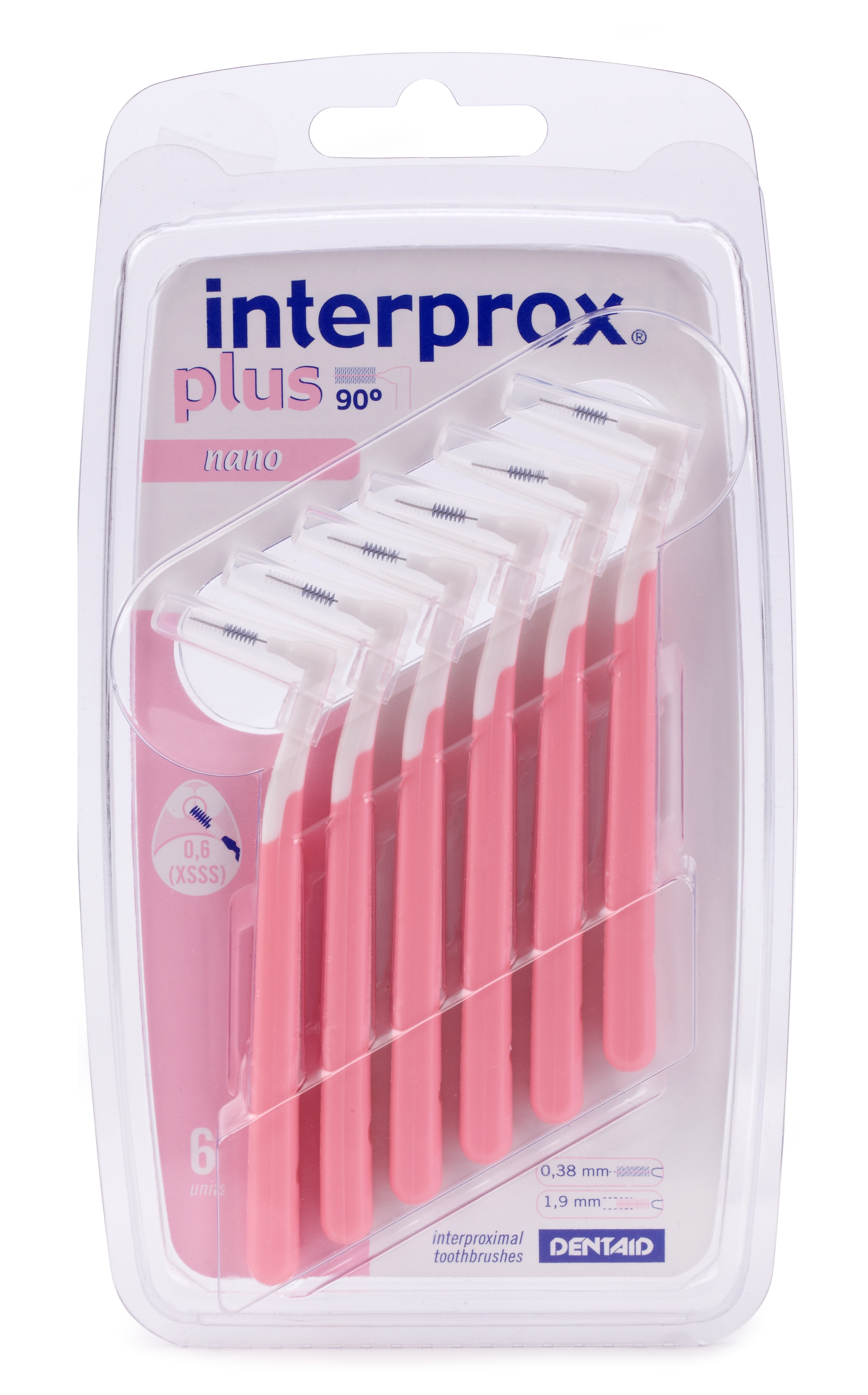 DENTAID Ершик межзубный Interprox Plus Nano 6 шт dentaid набор ортодонтический в пенале зубная паста 15 мл ополаскиватель 30 мл зубная щетка ершик межзубный 1шт ortho kit