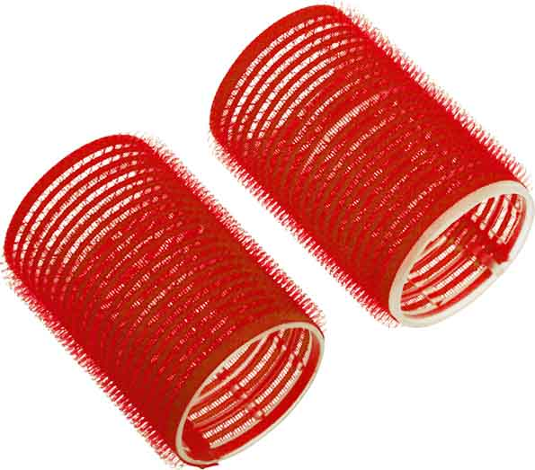 Купить DEWAL BEAUTY Бигуди-липучки красные, d 36x63 мм 10 шт