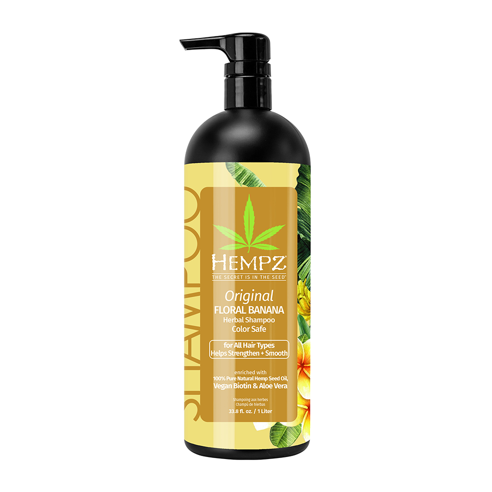HEMPZ Шампунь оригинальный для увлажнения поврежденных волос / Original Herbal Shampoo For Damaged & Color Treated Hair 1000 мл интенсивный восстанавливающий шампунь для поврежденных волос sp repair shampoo 99350032627 250 мл