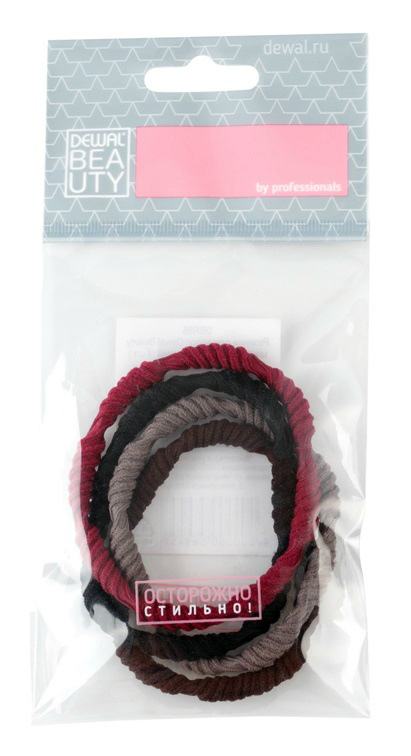 DEWAL BEAUTY Резинки для волос цветные, крученые 4 шт, фото 2