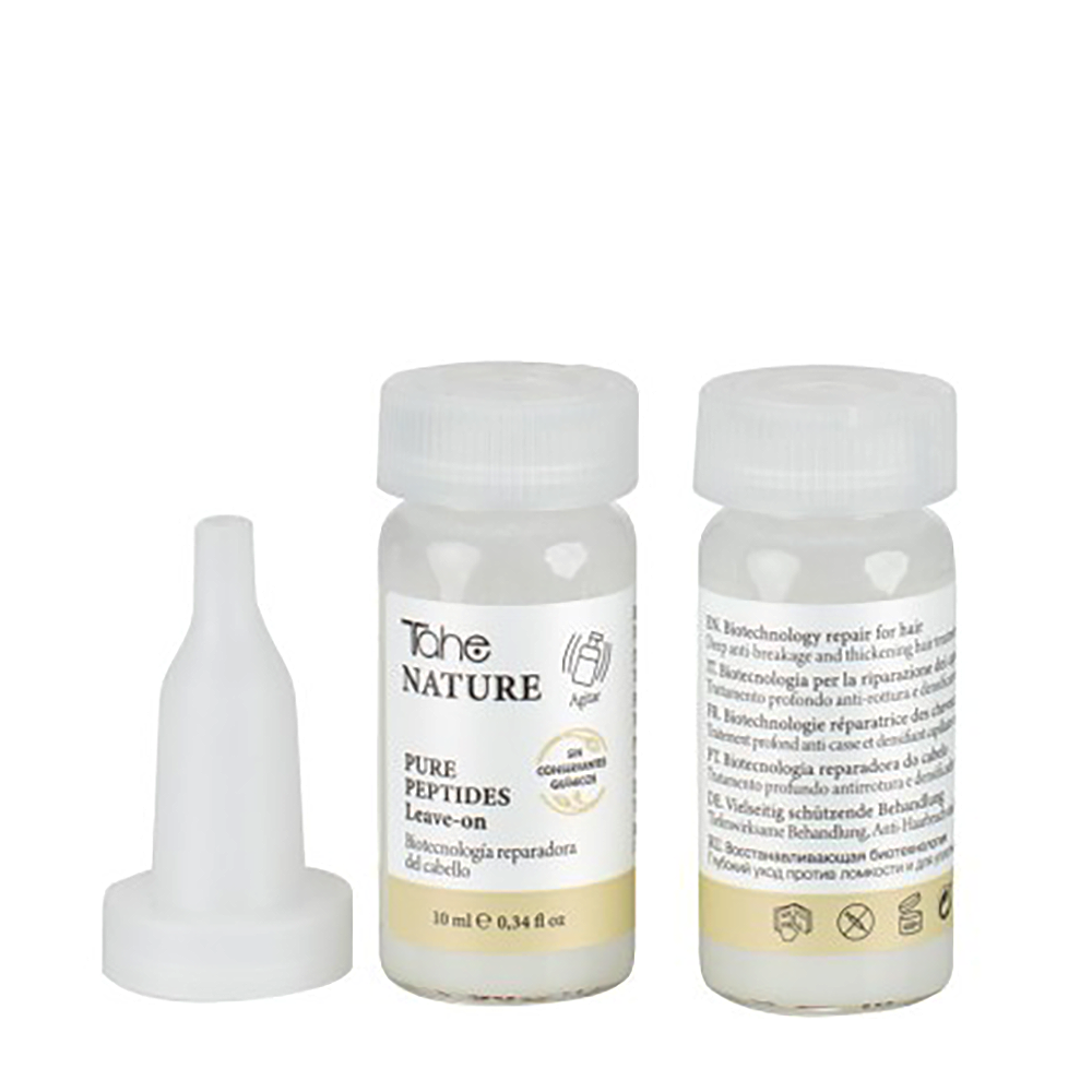 TAHE Сыворотка с пептидами против ломкости волос / NATURE-PURE PEPTIDES LEAVE-ON 6*10 мл, фото 4