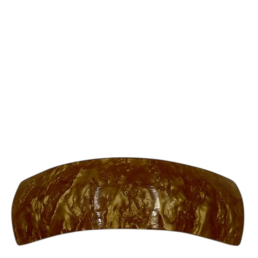 IWOU PROFESSIONAL Заколка - автомат Минерал прямоугольная янтарная 3*9,5см, фото 2