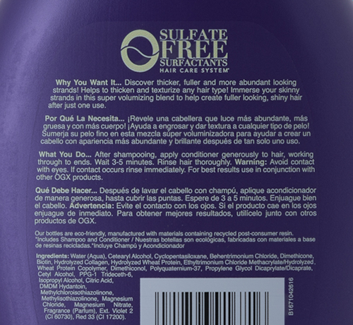 OGX Кондиционер для тонких волос с биотином и коллагеном тревел / Thick And Full Biotin And Collagen Conditioner 88,7 мл, фото 2