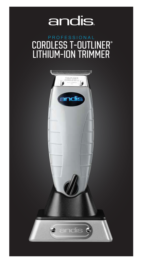 ANDIS Триммер для стрижки волос T-OUTLINER 0.1 мм, аккумуляторно-сетевой, 4 насадки, фото 10